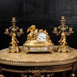 antique clock set Click here to enlarge